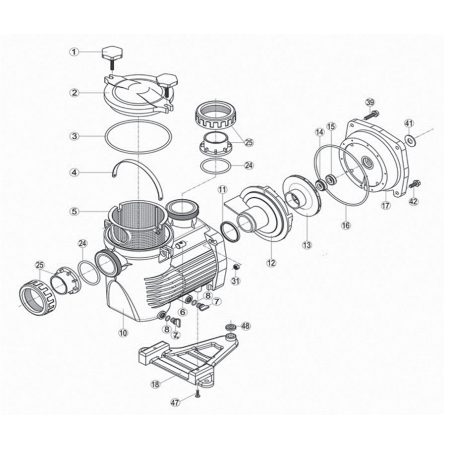 Jeu complet de joints de pompe Kripsol KS EVO (3+8+11+16+24)