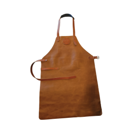 Tablier en cuir marron Ofyr