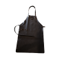 Tablier en cuir noir Ofyr