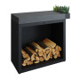 Block Butcher Storage 90 Black avec plan de travail céramique Ofyr
