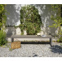 Banc Rio Bench Alu tortora dans le jardin