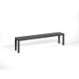 Banc Rio Bench Alu antracite, vue de trois quarts