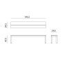 Dimensions du banc Rio Bench Alu