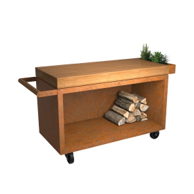 Table de mise en place Corten 135 PRO Teck - OFYR