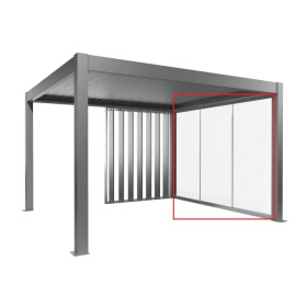 Paroi coulissante en verre transparent - Pergola | Biohort