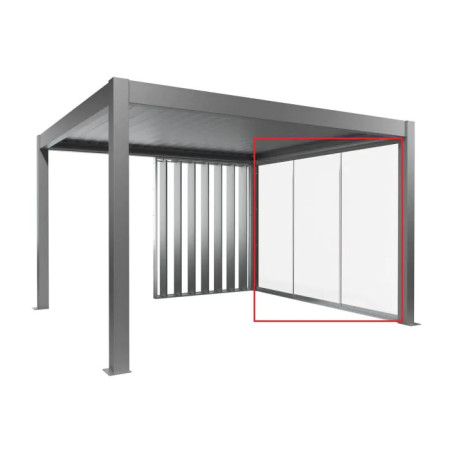 Paroi coulissante en verre transparent - Pergola | Biohort
