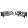 Ensemble salon Iconic - Anthracite - y compris table basse Forza 4 Seasons Outdoor