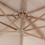 Parasol déporté Siesta Premium 300x300cm WOODLOOK - SAND| 4 Seasons Outdoor