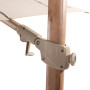Parasol déporté Siesta Premium 300x300cm WOODLOOK - SAND| 4 Seasons Outdoor