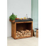 Block Butcher Storage 90 corten avec plan de travail céramique Ofyr