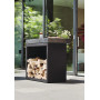 Block Butcher Storage 90 Black avec plan de travail céramique Ofyr