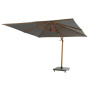 Parasol déporté Siesta Premium 300x300cm WOODLOOK - Charcoal 4 Seasons Outdoor