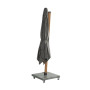 Parasol déporté Siesta Premium 300x300cm WOODLOOK - Charcoal 4 Seasons Outdoor