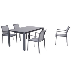Ensemble Table Goa 160 x 95 cm + 4 chaises Melbourne