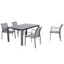 Ensemble Table Goa 160 x 95 cm + 4 chaises Melbourne