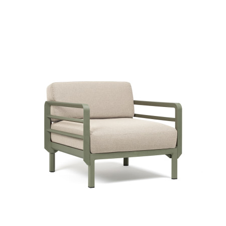 Fauteuil NARDI Maximo, structure Cactus, coussins Sunbrella Perla