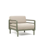 Fauteuil NARDI Maximo, structure Cactus, coussins Sunbrella Perla