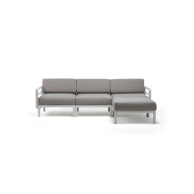 Canapé NARDI Maximo 4, structure Gesso, coussins Sunbrella Lava