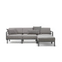 Canapé NARDI Maximo 4 avec coussins déco, structure Basalto, coussins Sunbrella Lava