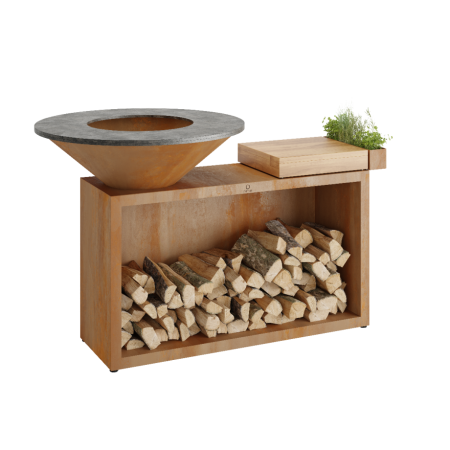 Brasero Corten Island 85 Teck Ofyr
