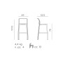 Dimensions : Tabouret de bar NARDI Net Stool
