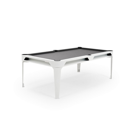 Billard Hyphen outdoor blanc, tapis gris clair, Cornilleau