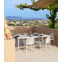 Table Tevere 210 corda en terrasse, vue sur la mer