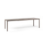 Table Tevere 210 tortora déployée à 275 cm