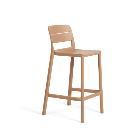 Tabouret mi-hauteur Cassia Stool Mini Nardi, coloris cappuccino