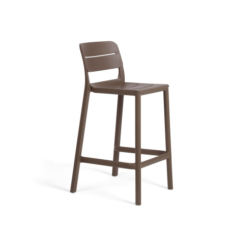 Tabouret mi-hauteur Cassia Stool Mini Nardi, coloris tabacco