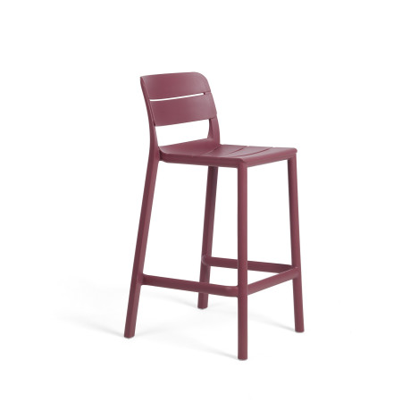 Tabouret mi-hauteur Cassia Stool Mini Nardi, coloris borgogna