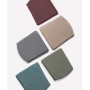Les cinq tissus du coussin Cassia