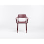 Fauteuil Cassia borgogna, vue de face