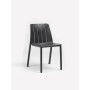 Chaise Tiberina Bistrot antracite, vue de face