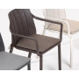 Fauteuils Tiberina terra et corda avec coussins moka et lino