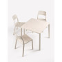 Table Piave 80 corda et chaises Cassia Bistrot