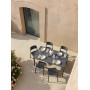 Table Piave 160x90 antracite dressée, vue du ciel
