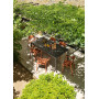 Fauteuils Trill mattone et table Tevere Lam, vue du ciel