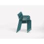 Fauteuils Trill ottanio empilés