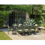 Fauteuils Trill antracite dans le jardin