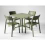 Chaises Trill Bistrot agave et table carrée