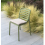 Chaise Doga Bistrot agave avec coussin lino