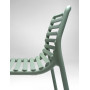 Chaise Doga Bistrot menta, détail du dossier