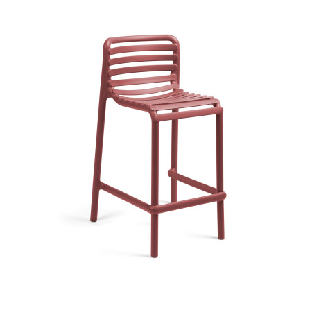Tabouret mi-hauteur Doga Stool Mini Nardi, coloris marsala