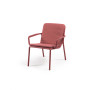Fauteuil Doga Relax marsala avec coussin mattone