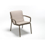 Fauteuil Doga Relax tabacco avec coussin lino