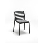 Chaise Doga Bistrot antracite avec coussin fumo