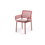 Fauteuil Doga marsala avec coussin rosa
