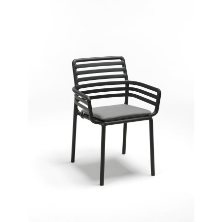 Fauteuil Doga antracite avec coussin fumo