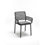 Fauteuil Doga antracite avec coussin fumo